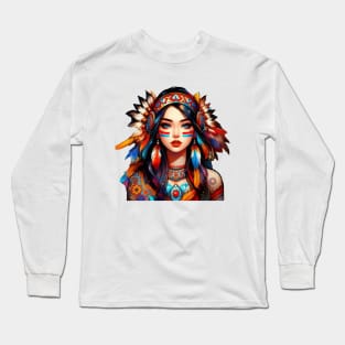 Native American, Beauty, Dakota Star | Catsie Cat Long Sleeve T-Shirt